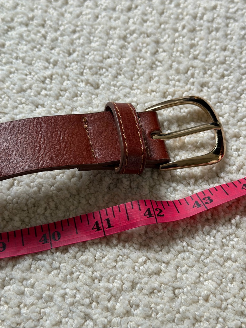 Classic Brown and Tan Women Belts with Gold Buckles - Picture 9 of 9